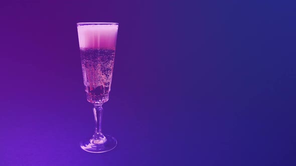 Champagne Poured In Party Lights alt