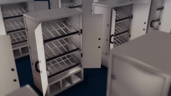 Multiple Non Refrigerated Pastrys Cases 4k alt