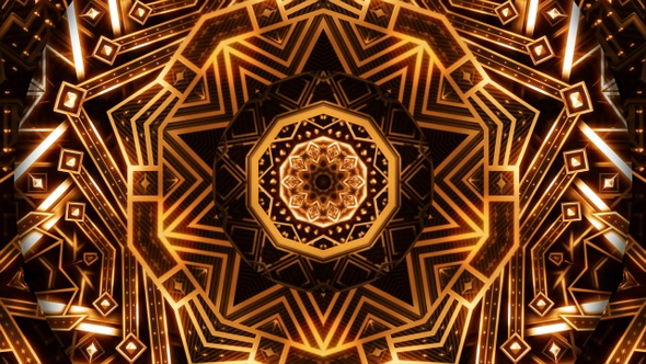 Golden Art Deco Ornament Kaleidoscope