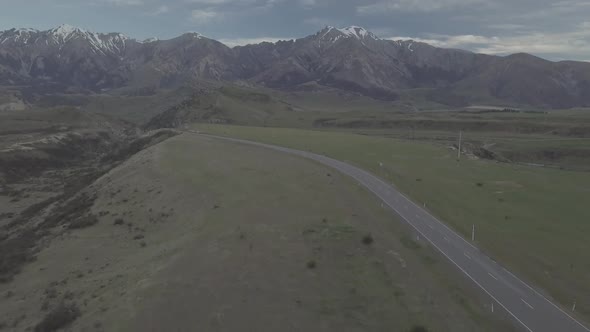 Road in New Zealand aerial
