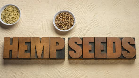 Hemp seed superfood products (seeds, hearts, protein powder, milk, oil)  alt