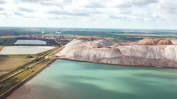 Mountains of Products for the Production of Potash Salt and Artificial Reservoirs alt