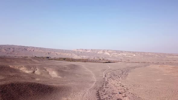 The Car Goes on the Road To the Steppe alt