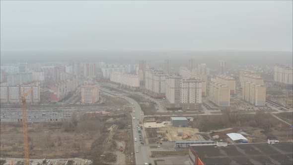 Russian City Filmed From a Quadrocopter alt