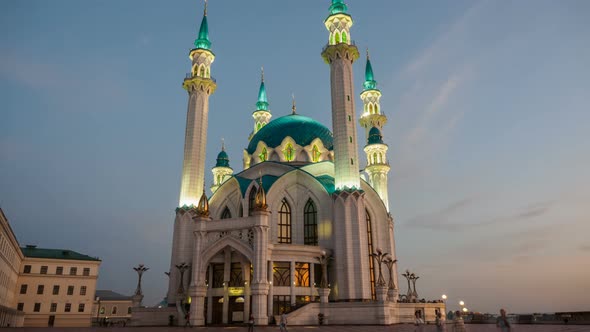 Kazan Kremlin. Kul Sharif Mosque. Sunset