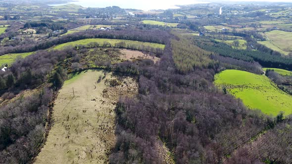 Aerial View of Bonny Glen in Frosses in County Donegal  Ireland alt