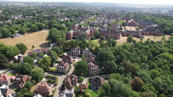 Repton Park Woodford Green East London UK drone aerial view alt