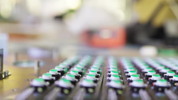 Slider Shot of a Panel LED Light Indicators is in the Production alt