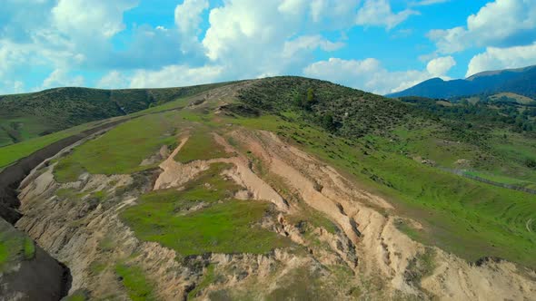 Flying Over The Countryside and Forest Wonderful Video Drone alt