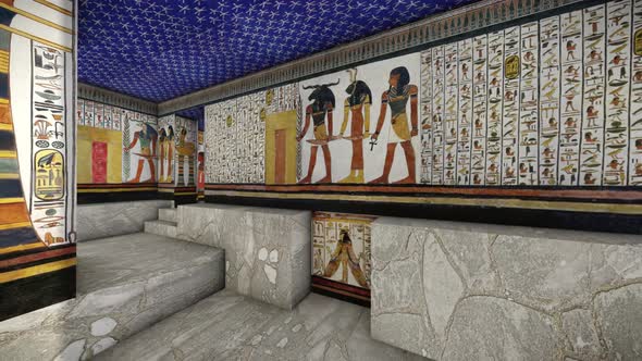 Egypt Tomb with Old Wallpaintings