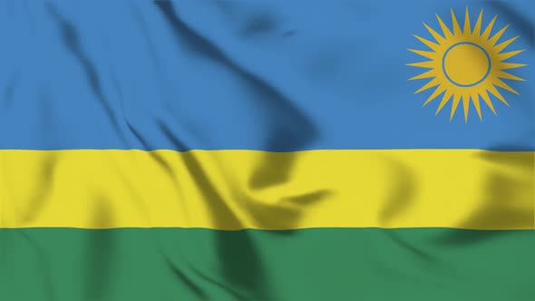 4K Rwanda Flag - Loopable