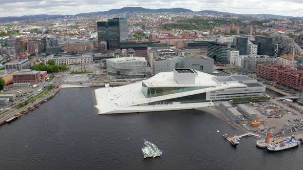Aerial view on the National Oslo Opera House alt
