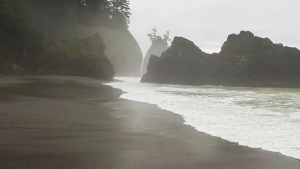 Dramatic View Pf the Pacific Ocean As Seen From Above, Stock Footage