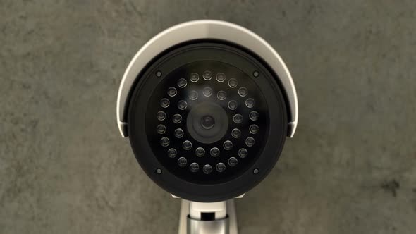 Security CCTV Camera Rotates and Scanning Area for Surveillance Purposes alt