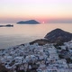 Aerial Hyper Lapse Moving Time Lapse Above Typicall Greek Village at Sunset on Milos, Greece Island - VideoHive Item for Sale