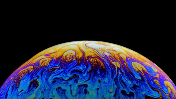 Blue Bubble, Effect From Chemical, Temperature and Water. Simulate Weather on Earth alt