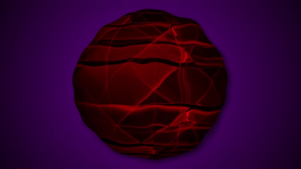 Abstract liquid marble ball spinning on gradient background. A 104
