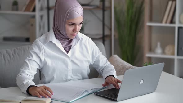 Online Education Studying Woman Home Learning Exam alt