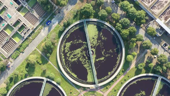 Sewage treatment plant in city alt