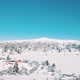 Aerial Winter Mountain And Cabins - VideoHive Item for Sale