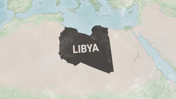 Globe Map of Libya with a label