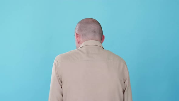 Shy Man Curious Reaction Embarrassed Oops Gif Loop alt