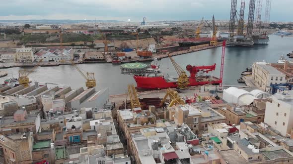 Malta Shipyard aerial