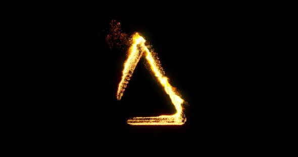 Triangle on fire.