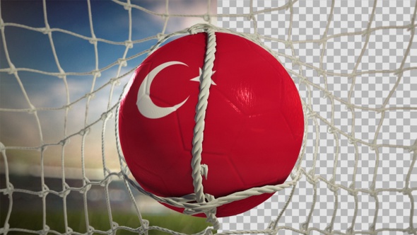 Soccer Ball Scoring Goal Day Frontal - Turkey