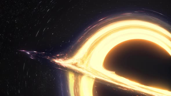 Orange Black Hole Accretion Disk Close Up Seamless Loop alt