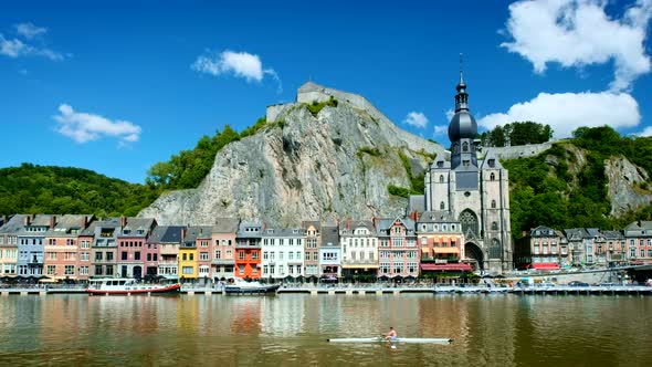 View of Dinant Town, Belgium alt
