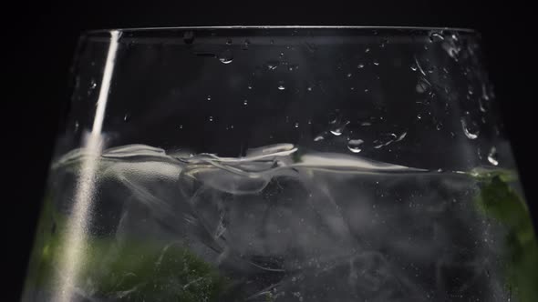 Lemon Falls Ice Mint Sparkling Cocktail Closeup alt