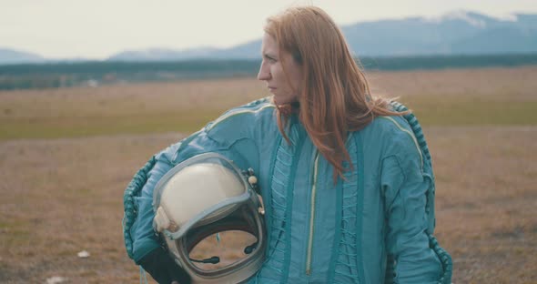 Redhead Astronaut Woman alt