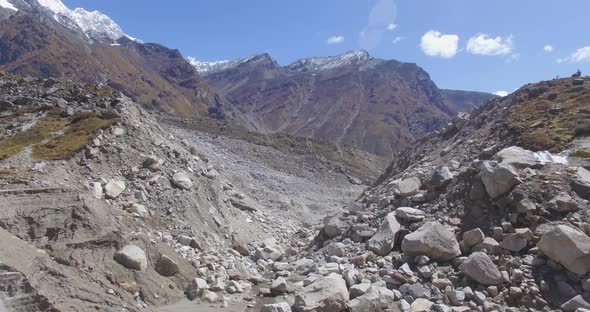 View of Himalayan Hills Himalayan Mountainous River and Himalayan Peaks