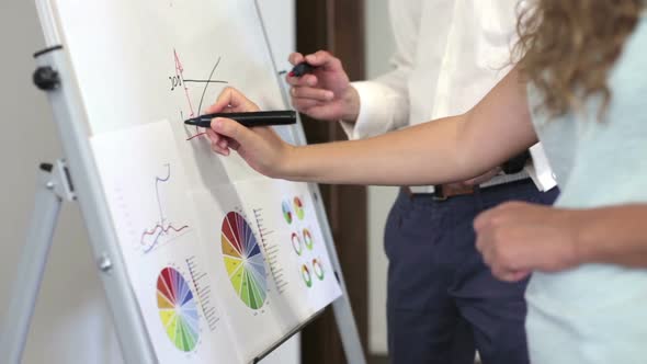 Business People are Discussing Growth of Income in the Company alt