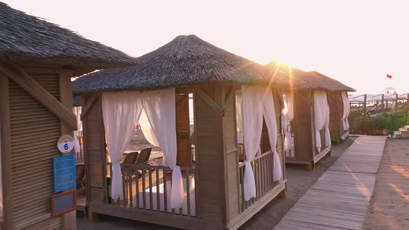 VIP Beach Cabins at Antalya, Turkey. alt