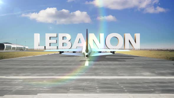 Commercial Airplane Landing Country Lebanon