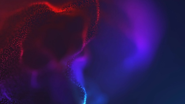 Waves of Red and Purple Particles