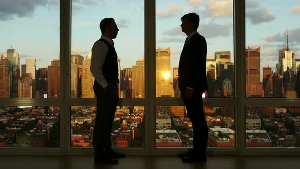 Corporate Finance Business People Chatting on Start Up Company alt