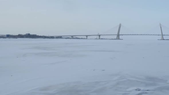 Big Bridge Over The Frozen Bay