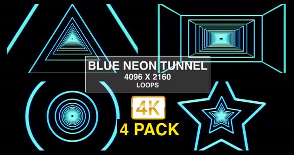 Blue Neon Tunnel