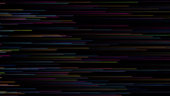 Abstract Colorful Streaks Moving Left to Right Looping Background