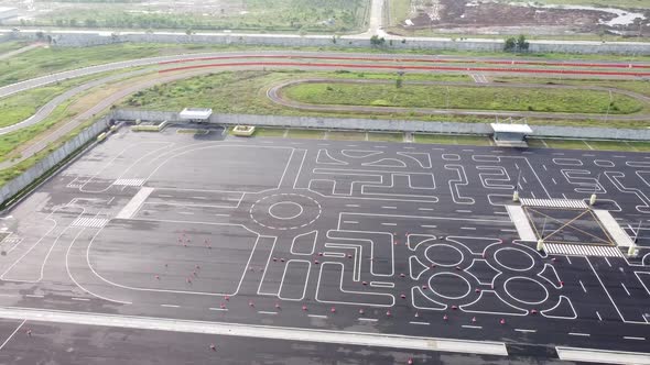 An aerial view of the automotive manufacturing area