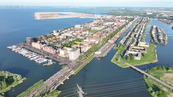 Amsterdam Ijburg Artificial Island Modern Residential Area Smart City Cityscape at Water Ijmeer alt