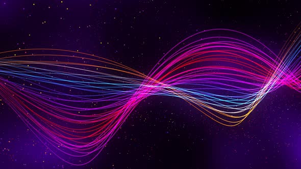 Amazing Colorful Technology Data Particle Line Animated alt