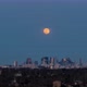 Moonrise with Clouds on La Defense Business District During Sunset, Trees - VideoHive Item for Sale
