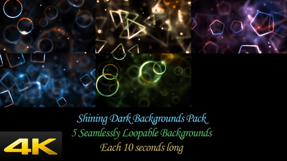 Shining Dark Backgrounds Pack