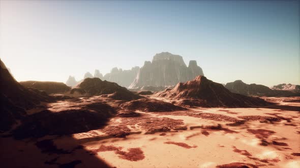 Desert Buttes with Blue Sky in Utah alt