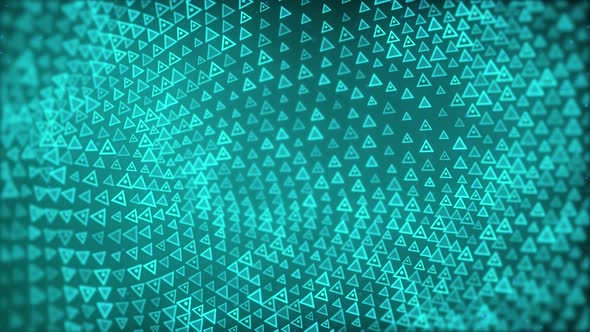 neon glowing digital triangles background alt