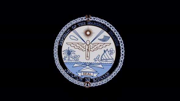 Coat Of Arms Of Marshall Islands With Alpha Channel  - 4K alt